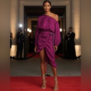 Silvia Tcherassi Mirta dress XS NWT Mulberry color